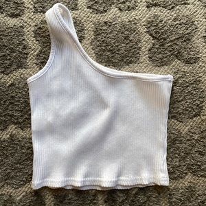 White asymmetrical top